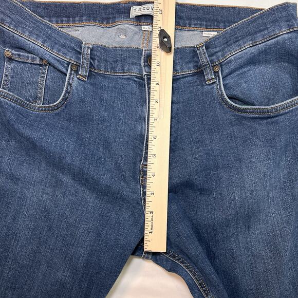 Tecovas Jeans Mens Size 36x34 Dark Wash Blue Standard Fit Denim Cowboy Rancher - Picture 6 of 14